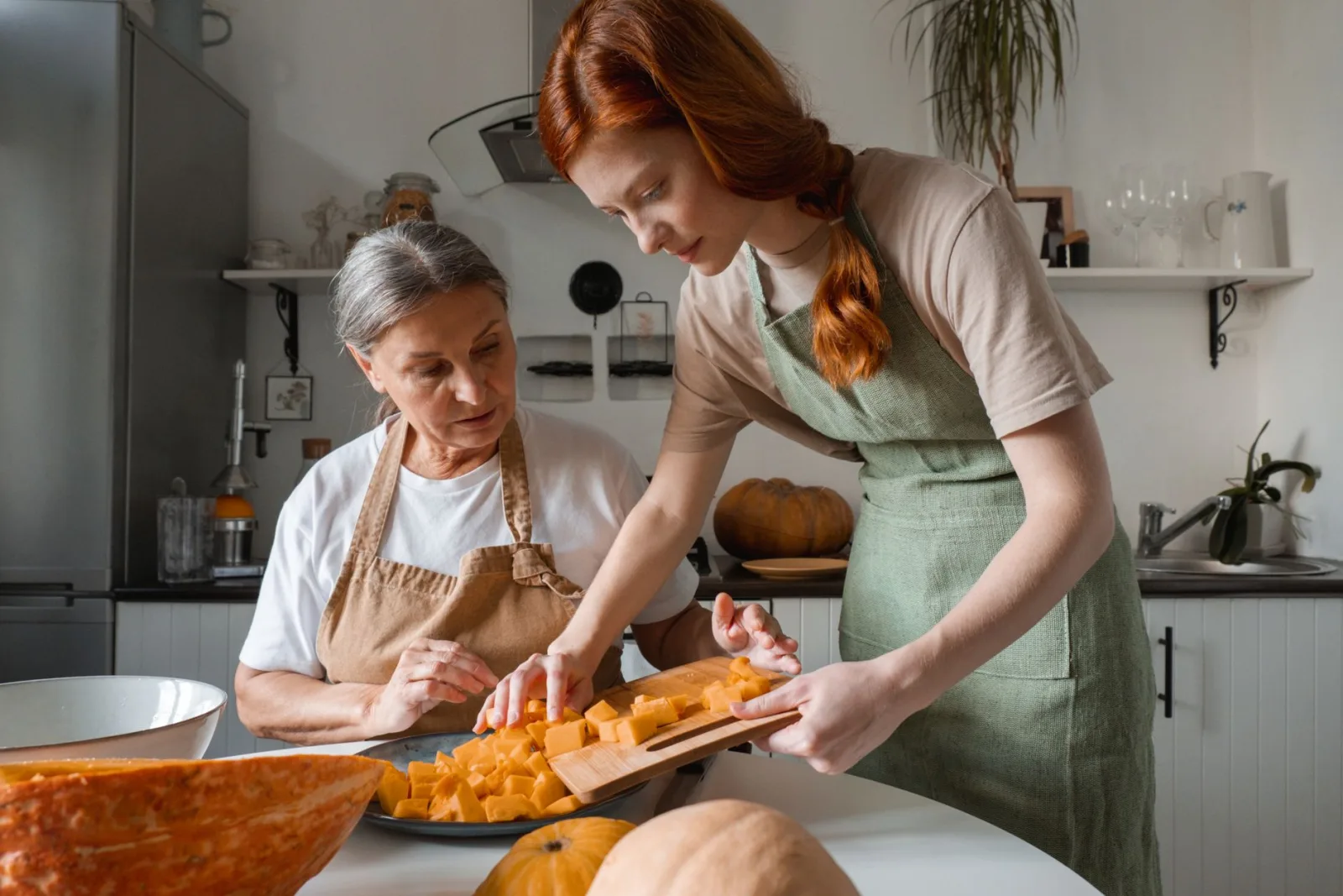 A Bluelake caregiver with a client